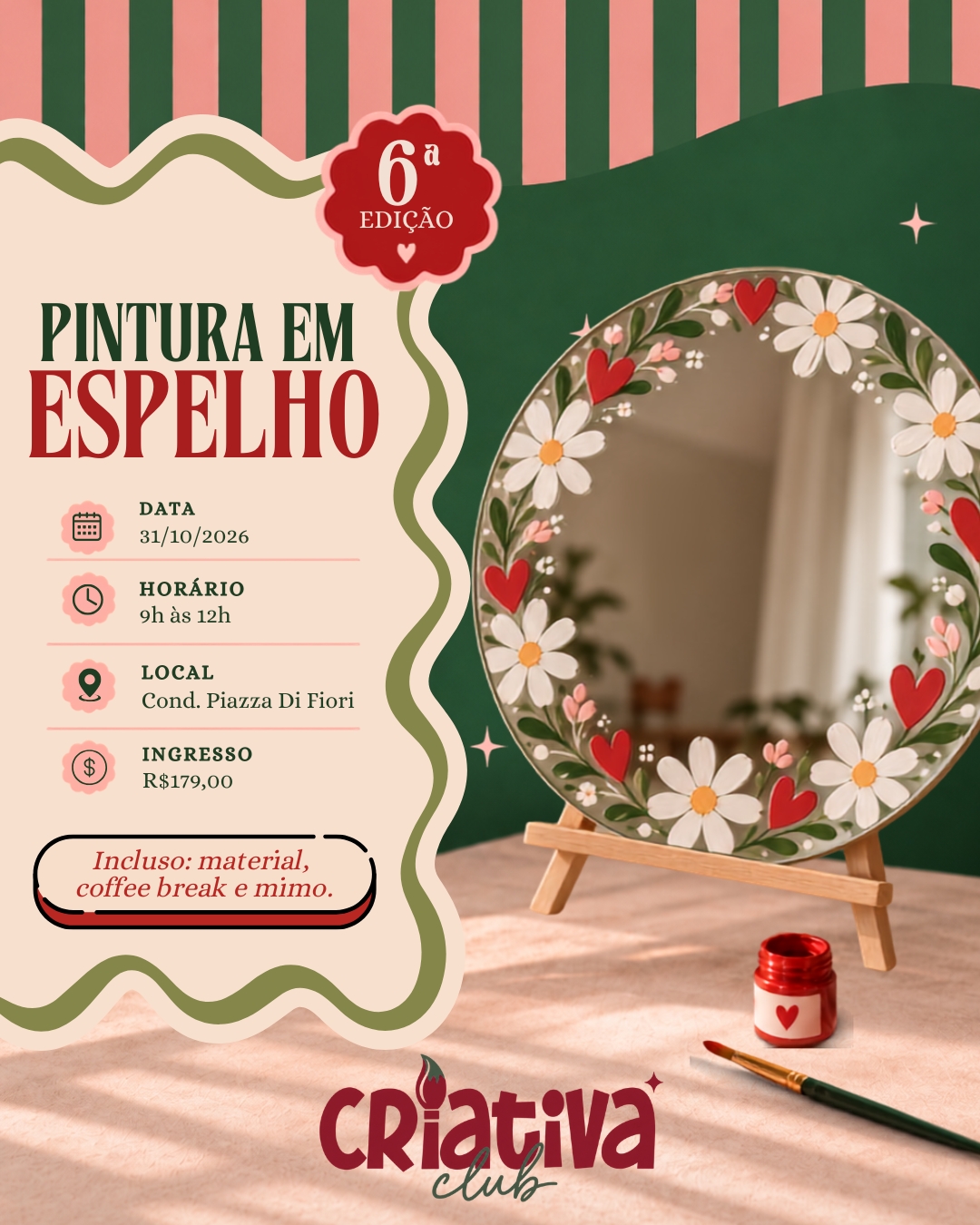 Arte da 6ª edição Pintura em Espelho
